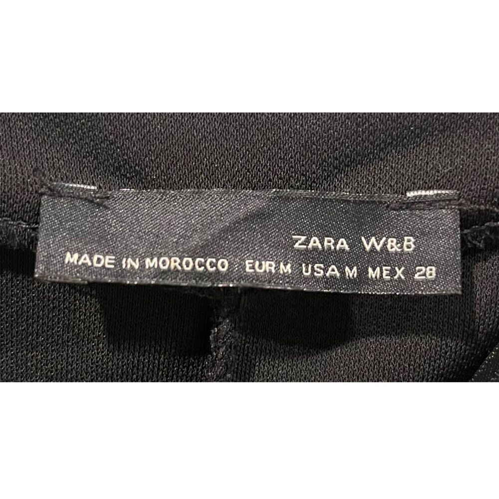 ZARA Long Sleeve V-Neck Black Jumpsuit - Picture 2 of 6